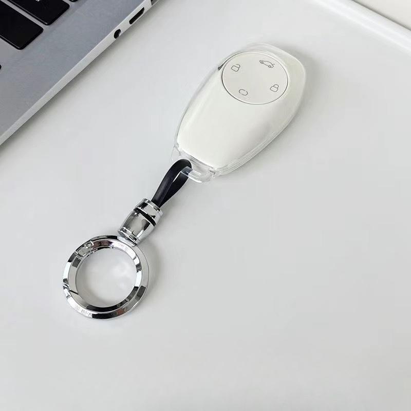 Transparent Car Key Fob Cover Tpu Protector Case For Leapmotor T03 S01 C11 C01  Keyless Entry Smart Bag Keychain