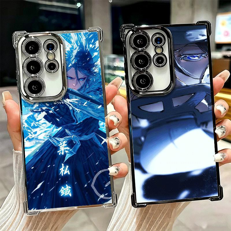 Bleach Kuchiki Rukia Plating Phone Case For Samsung Galaxy S24 S25 FE S26 Edge S23 Ultra S22 S21 Plus S20 Anti-Fall Airabag Cove