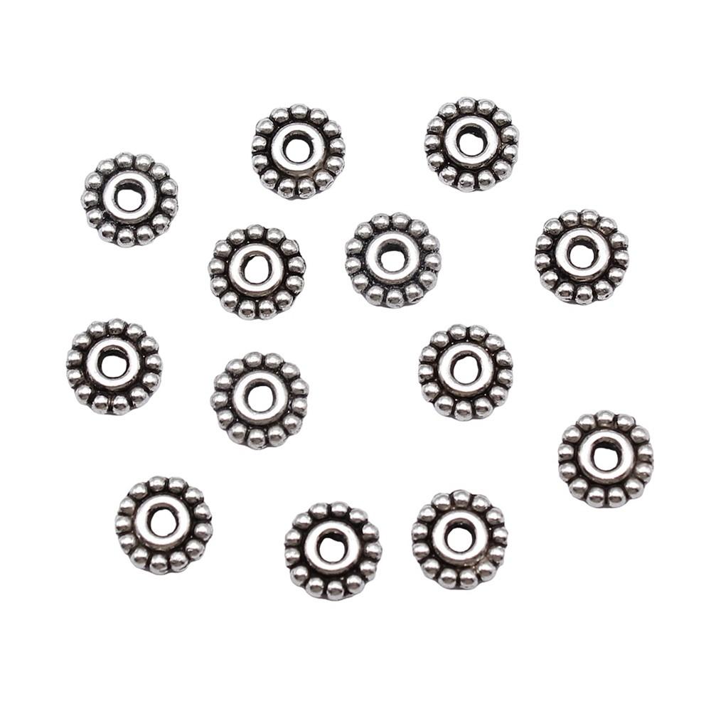 Caps Beaded Edge Spacer Beads Antique Style For DIY Jewelry Projects