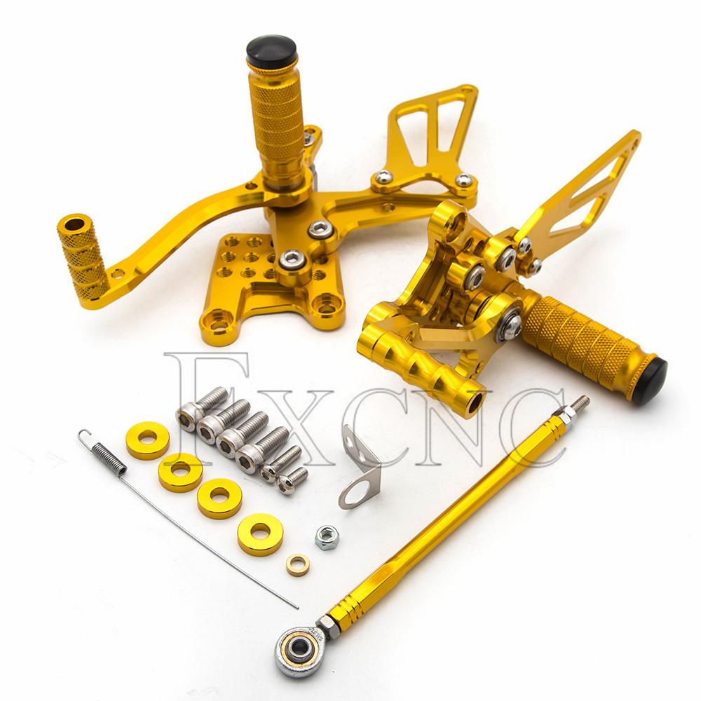 Aluminum Foot Peg Pedal Rearset Footrest Rear Set For Suzuki SV650 SV1000 SV650/S SV1000S SV 650 1000 S 1998-2014 GSXR1000 K1-K4