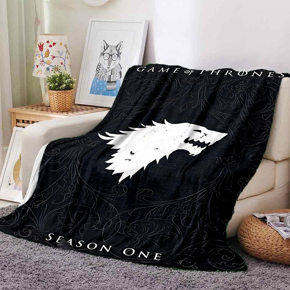 1pc GAME OF THRONES SEASON ONE Blanket Lightweight Flannel Throw for Sofa Bed Travel Camping Livingroom Office Couch Chair 1140KK