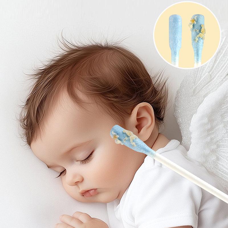 50/100 Pcs Sticky Ear Pick Adhesive Cotton Swab Ear Cleaning Reusable Sticky Ear Sticks Sticky Cotton Swab Ear Cleaning Tool