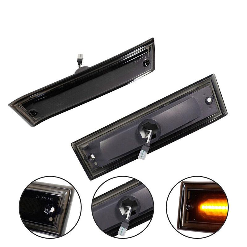 1 Pair Car Exterior LED Front Side Marker Lights Warning Lamp Turn Signal Lens For GMC SUBURBAN JIMMY PICKUP CHEVROLET SUBURBAN