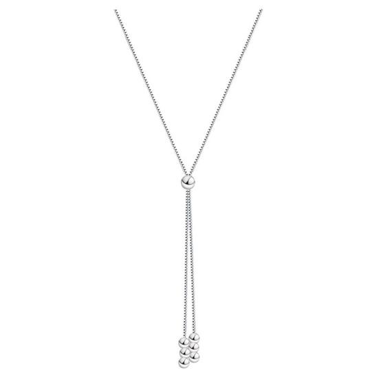 

Ожерелье с подвеской в виде галстука-боло из бисера, серебряная цепочка на ключицу, простое классное ожерелье для женщин, повседневная одежда и подарки