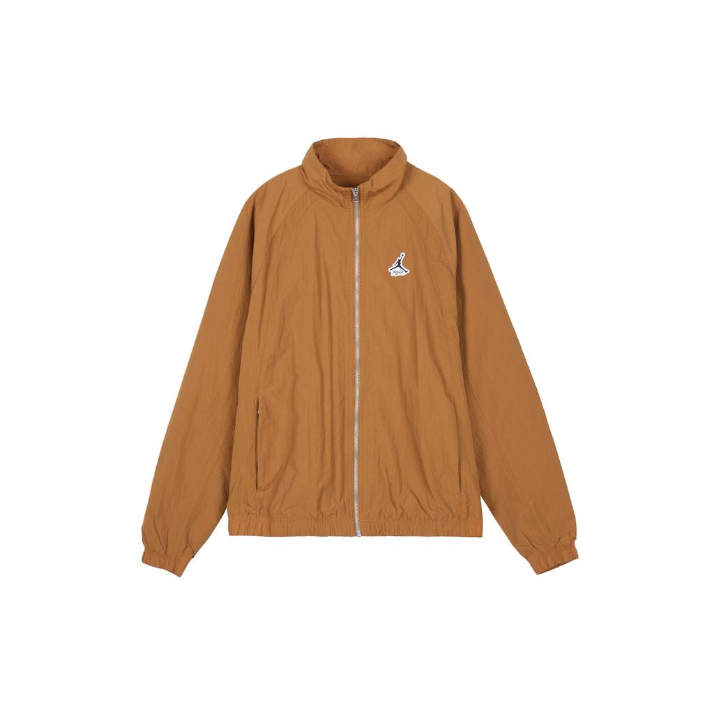 Jordan Jackets Men's Brown Yellow Stand Collar Moderate Other DH9038-241