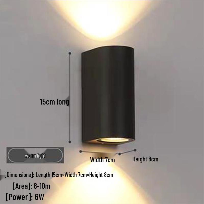 Waterproof Double Head Outdoor Wall Light for Balcony, Terrace, Garden, Doorway, and Aisle - Modern Minimalist Design