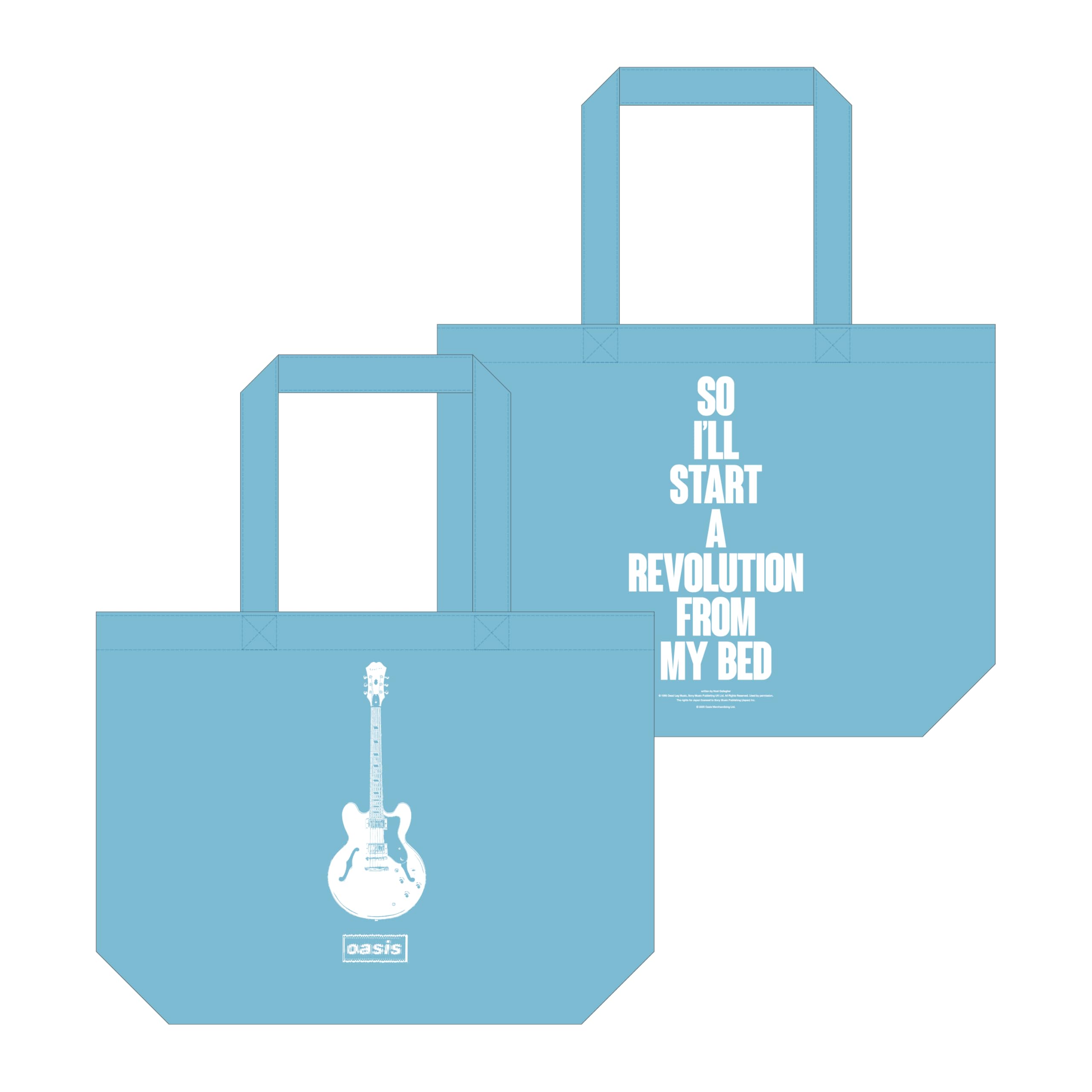 

[Amazon.co.jp Exclusive] Oasis Official Merchandise Tote Bag, Medium, Light Blue