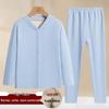 Warmer Winter-Cardigan und Fleece-Unterwäsche-Set für ältere Damen
