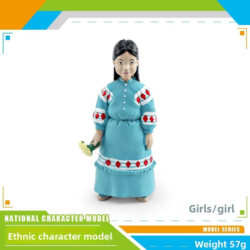 Authentic World Ethnic Pvc Figurine Set With Static Human Models For Collection And Gift