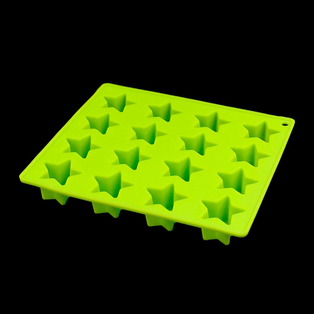 Silicone World DIY Five-pointed Star Ice Cube Silicone Molds 16 Grids Star Ice Grid Mold Ice Making Tray Chocolate Baking Tools