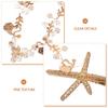 Starfish Headpiece - Wedding Hair Accessory with Pearls for Brides, Nautical Alloy Hair Decor for Women