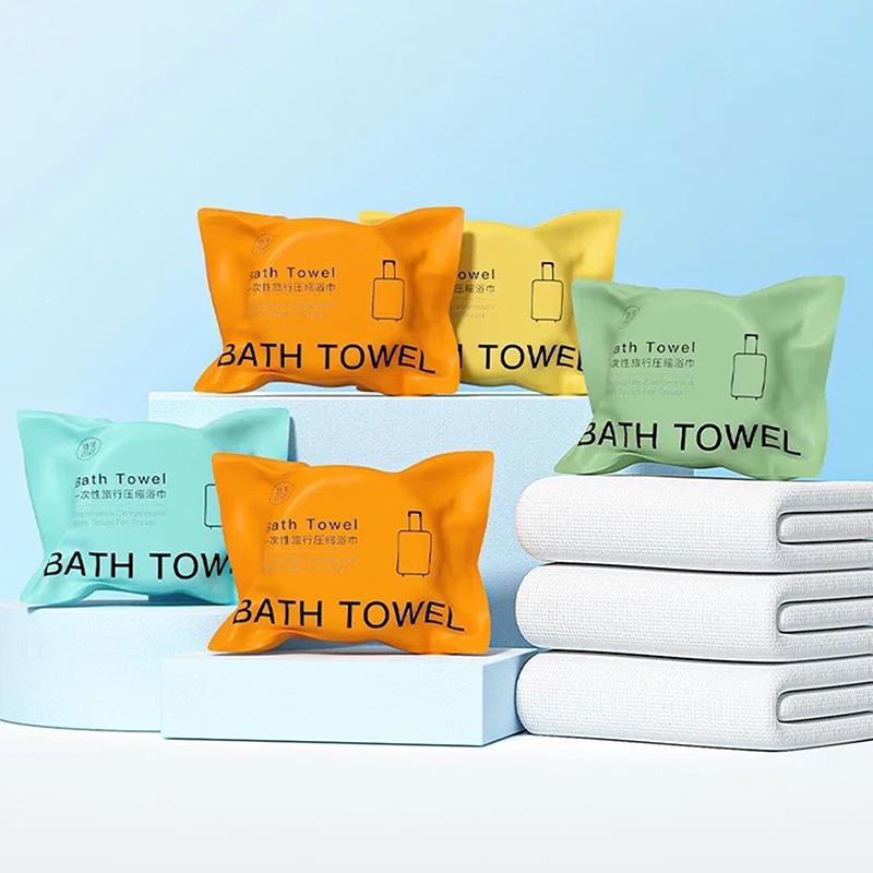 70X140Cm Compressed Bath Towel Thickened And Enlarged Disposable Travel Portable Independent Packaging Non-Woven Bath Towel
