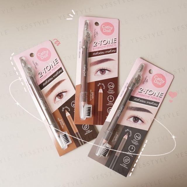 

Cathy Doll - 2-Tone Eyebrow Pencil 03 Gray Brown