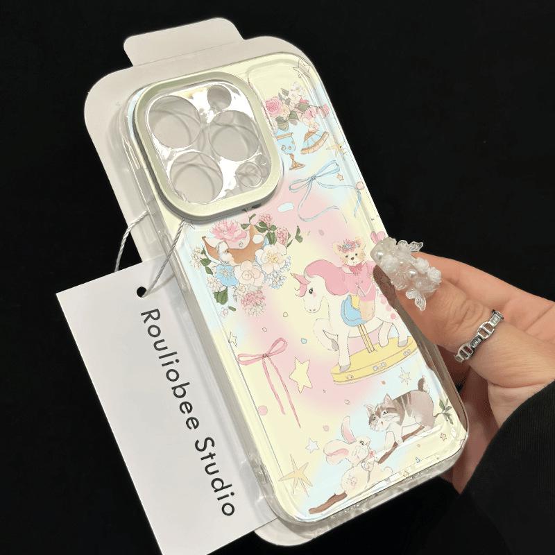 Unicorn Bow Phone Case for iPhone 15/14/13/12/11/PRO/PROMAX/XSMAX/XR/XS