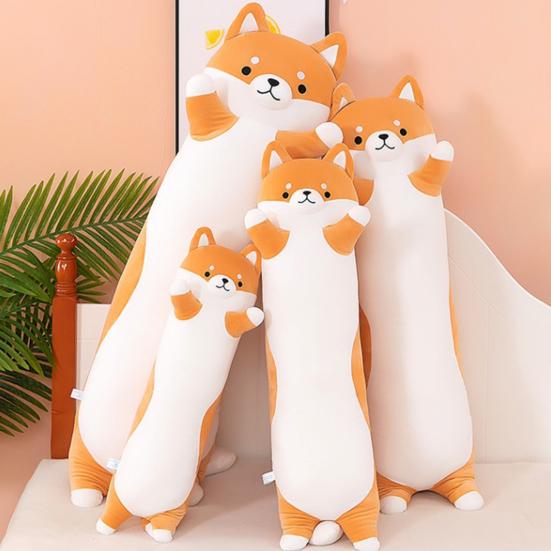 Shiba Inu pes plyšový plyšový polštář plněné zvířátko roztomilý bederní opěrka těla dlouhý proužek polštář domácí