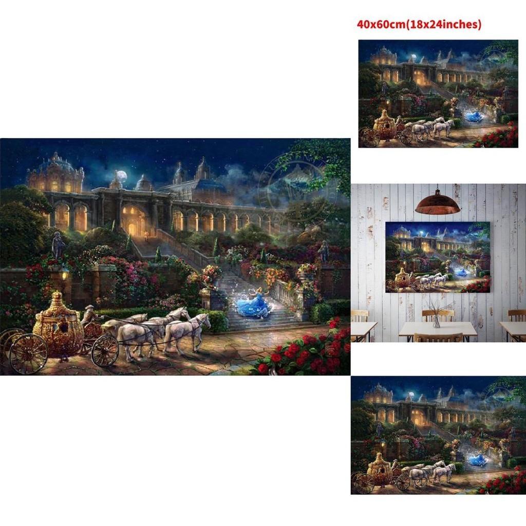 Mermaid Princess Canvas Wall Art Modern Fairy Tale Kids Room Decor Painting