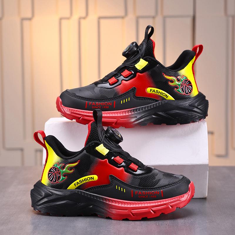 2025 Autumn Boys' Leather Lightweight Non-Slip Running Shoes - Versatile Children's Sports Footwear