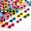 50pcs Heart-Shaped Resin Ornaments Cabochons Simulation Toy Kawaii Resin Mini Sunglasses  Scrapbook