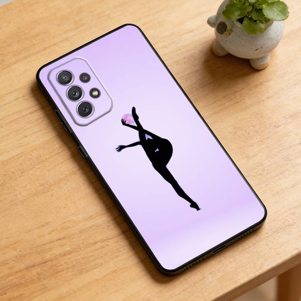 

Чехол для телефона GYM Girl Gymnastic для Samsung Galaxy A73,21,22,32,71,53,52,51,80,5G Мягкий черный чехол Samsung a32 4g