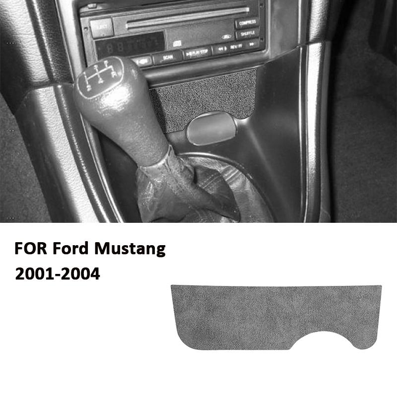 Soft Suede Fabic Car Center Gear Shifter Panel Decoration Sticker For Ford Mustang 2001-2004 Interior Accessories