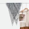 Retro polka dot triangle towel women's spring and summer fashion versatile silk cotton blended scarf decorative small square scarf high sense