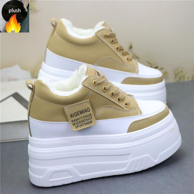 Fashion Women Boots Fashion Winter Warm Shoes for Women Casual Plus Velvet All-Match Sneakers Thick-Soled Cotton Boots Zapatos De Mujer