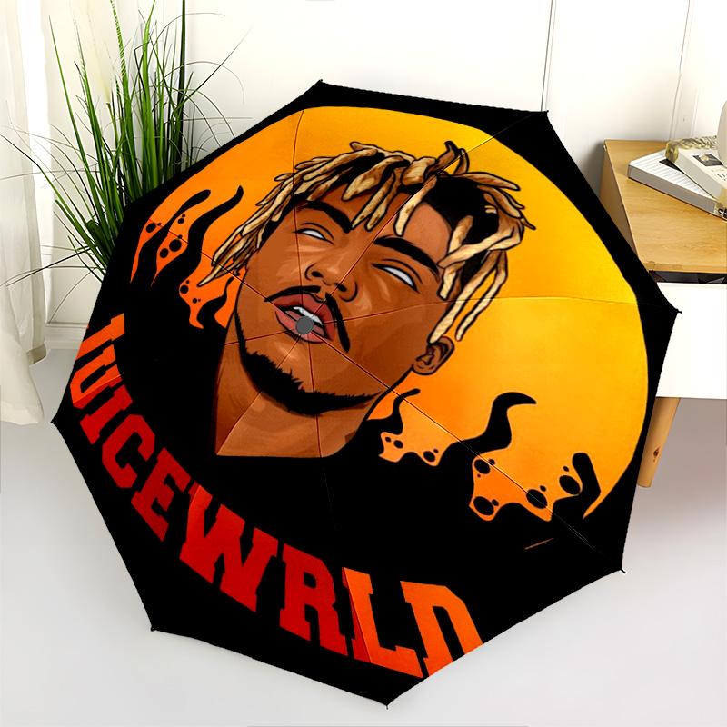Juice Wrld: Legacy Emotion Music Folding umbrella Portable 8 paraphenoid bones Three folds Umbrella travel