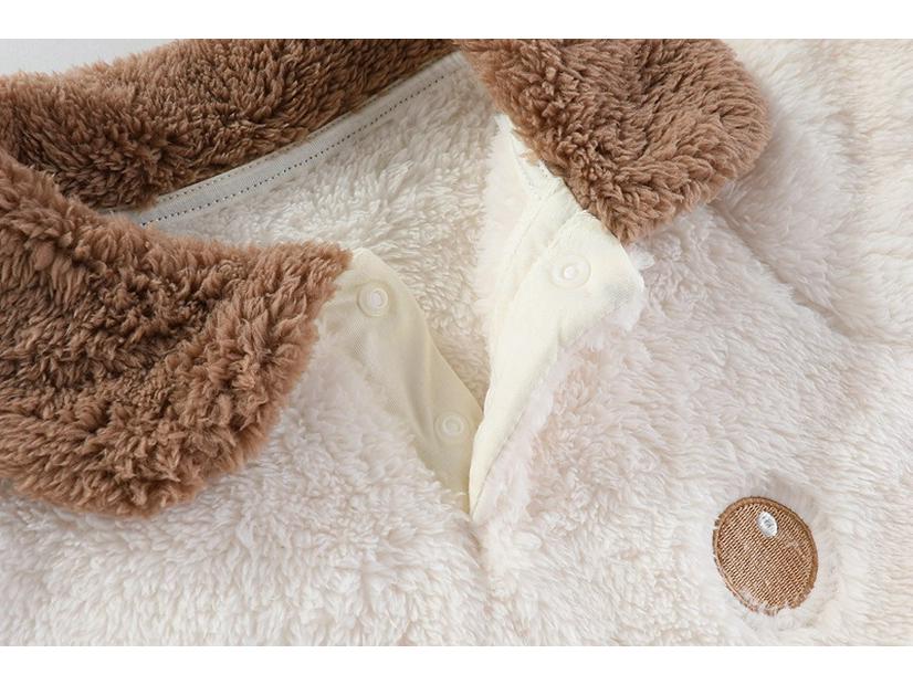 Cozy Fleece Cotton Baby Romper - Warm Long Sleeve Onesie for Autumn/Winter (Newborn To Toddler)