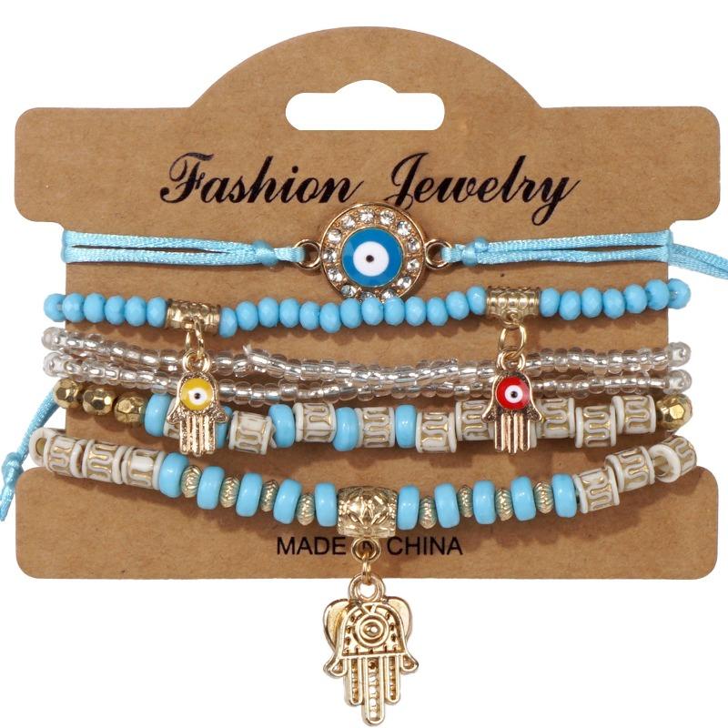 Bohemian bracelet creative tassel multi-layer beaded bracelet