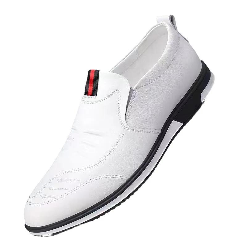Fashion Summer Little White Shoes Spring Breathable Outdoor Casual Shoes Business Formal Leather  Footwear Sneakers for Men Flat Sandals
