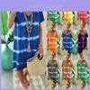 Elegante Abito Midi Estivo da Donna Taglie Forti per Giornate Casual in Spiaggia