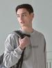 NAMERCLOTHING Old English L/S T-Shirt Light Gray
