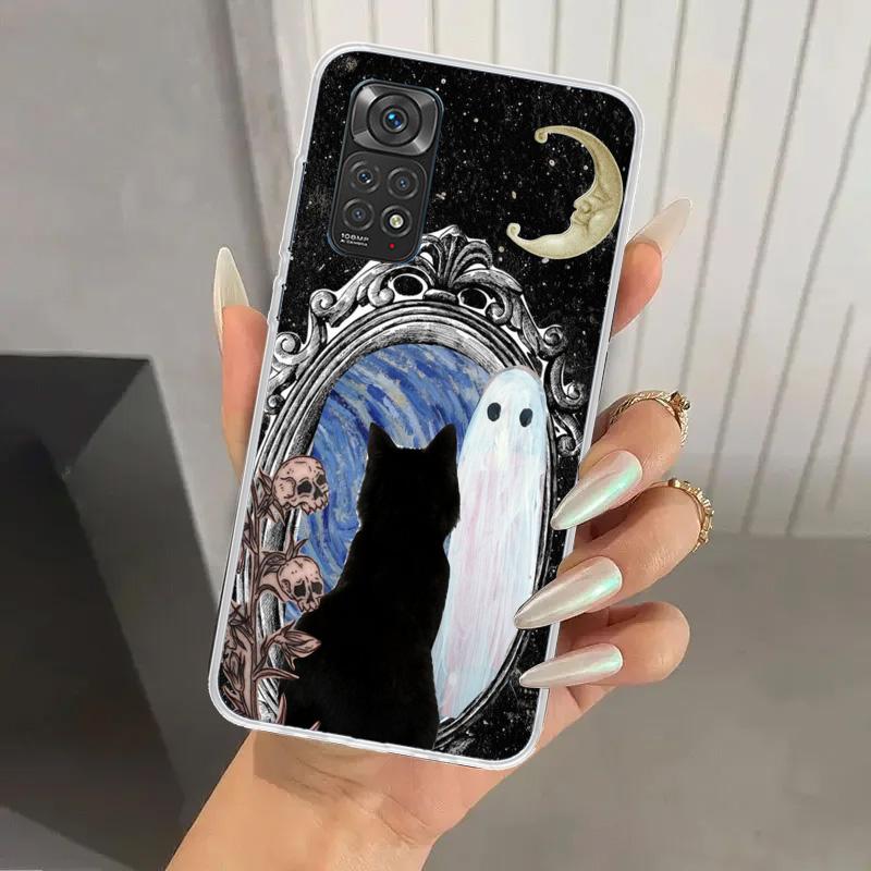 Witch And Cat Colorful Cute Phone Case for Xiaomi Redmi Note 15 14 14S 13 12S 12 Pro 11S 11 Plus 11T 11E 10S Soft Funda Print Sh