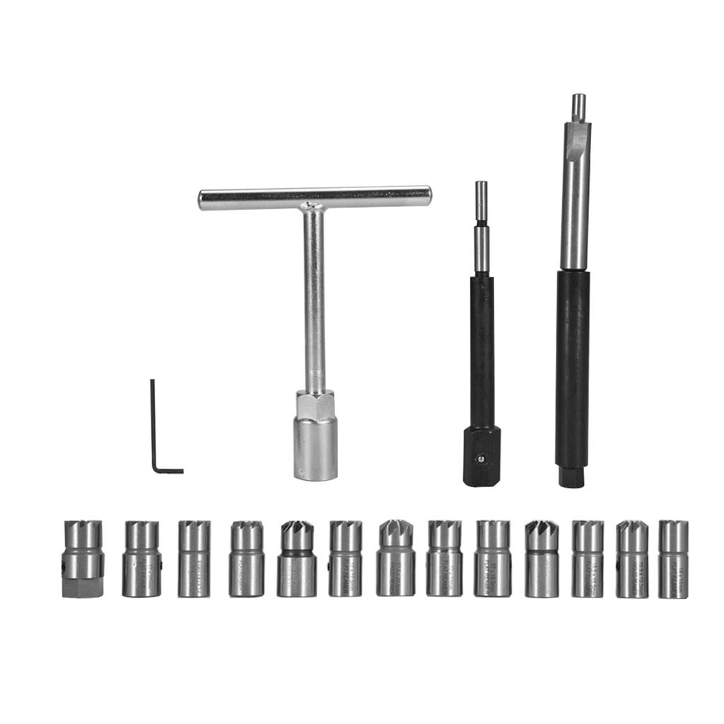 17-teiliges Diesel-Injektor-Sitz-Ausstecher-Set, Reiniger, Kohlenstoff-Entferner, universelles Auto-Garage-Tool-Kit