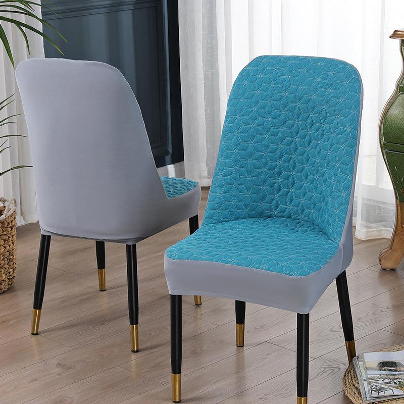 Armour Curved Chair Cover for Four Seasons Universal Household Dining Chair Full-inclusive Deep Curved Stool Cover for High Elasticity