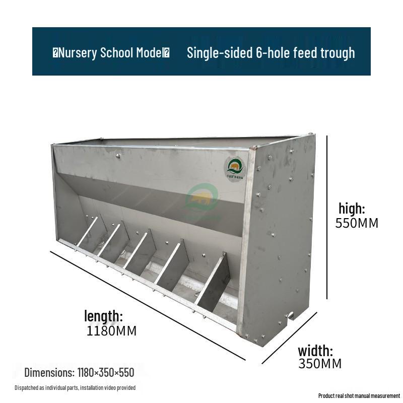 Free Shipping Stainless Steel Double-Sided Pig Feeder Trough for Piglets and Fertilizer.