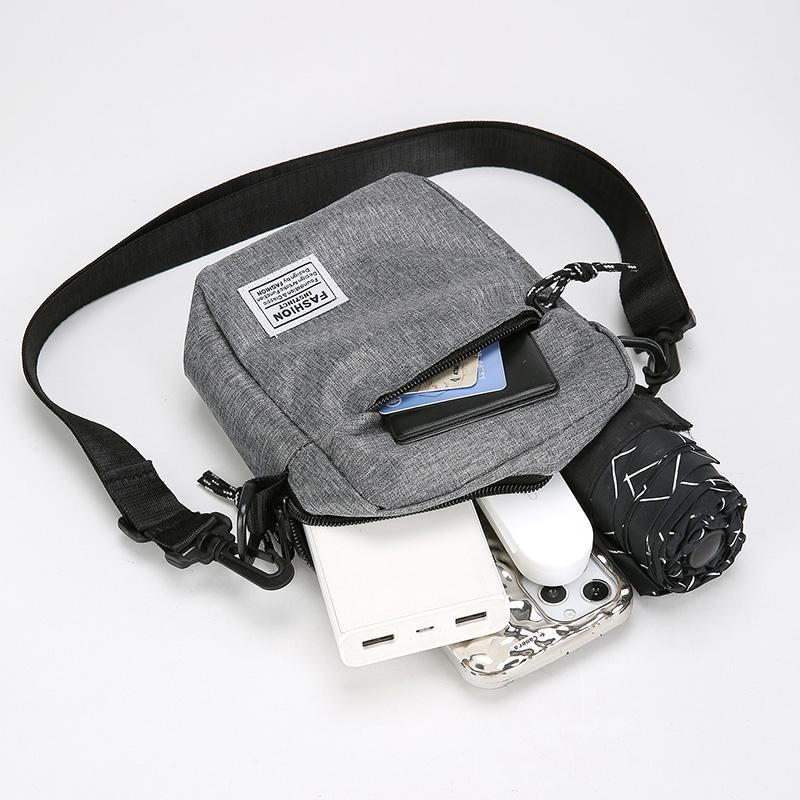 Herrväska Mode Oxford Tyg Axelväska Flap Herr Casual Diagonal Crossover Hand Machine Liten Fyrkantig Väska