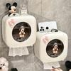 Agg Wall-Mounted Toilet Paper Dispenser Set with Coffee Dog & Bowknot (2-Pack)