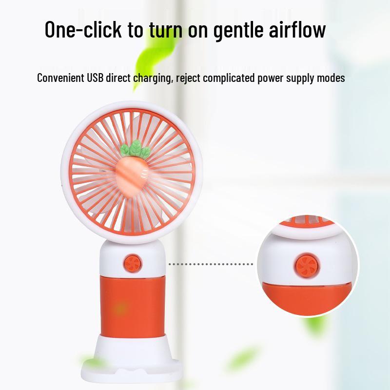 Creative Portable Mobile Phone Holder & Mini Fan with Flower & Animal Designs