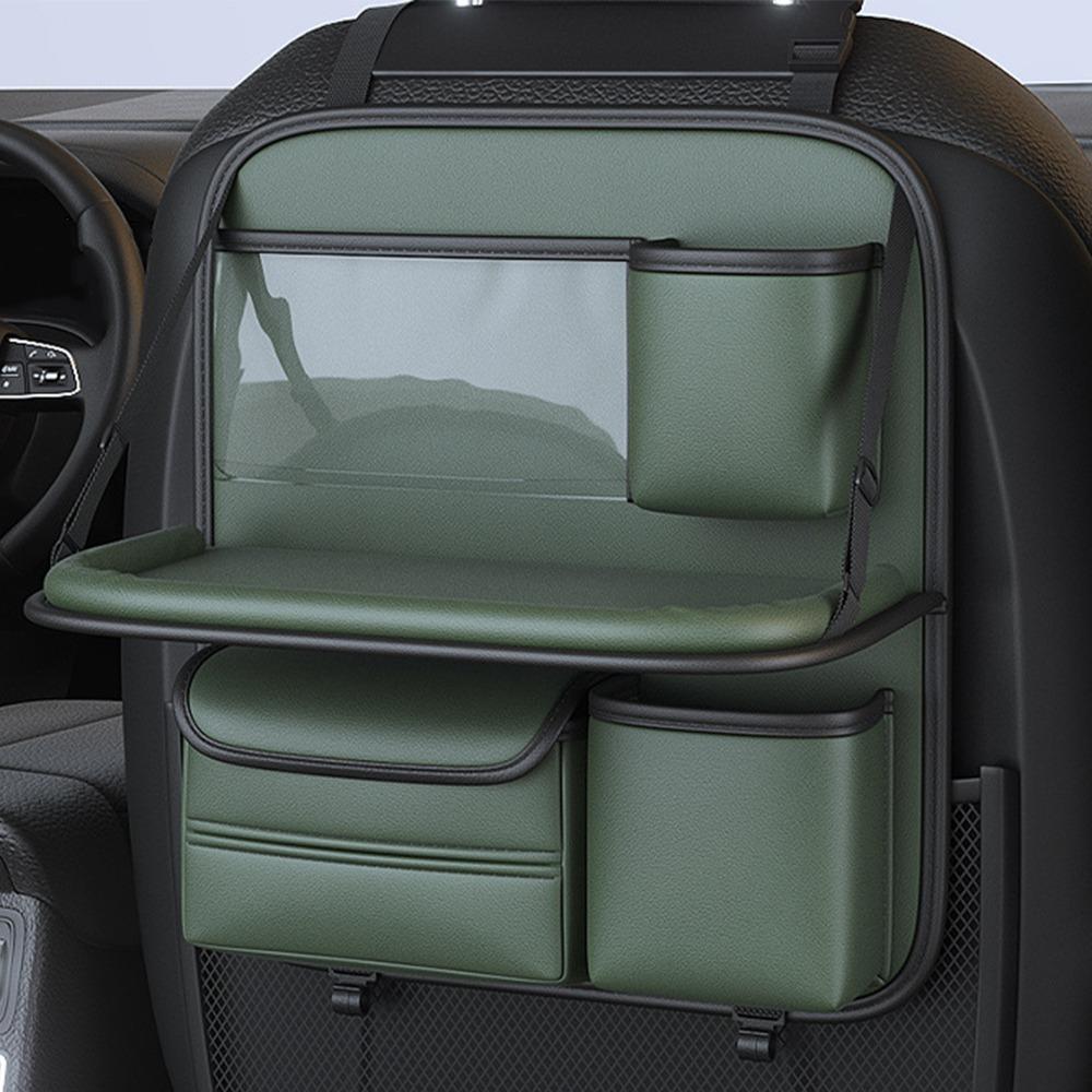 

Household Car Seat Back Organizer Foldable Vehicle Hanging Container Car Supplies зелёный