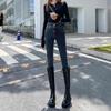 Blue-Gray Stretchy High Waist Skinny Jeans - Butt-Lifting, Tummy-Control, Leg-Lengthening, Slimming Cropped Pencil Pants for Women