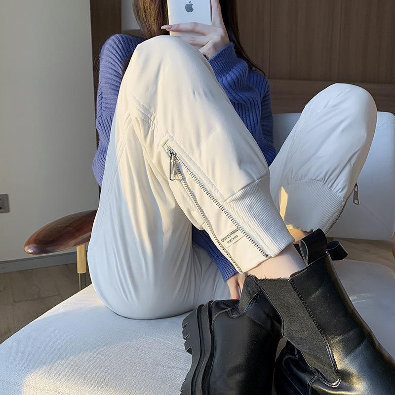 Women's Extreme Cold Harbin Winter 2025 White Duck Down Cotton Pants