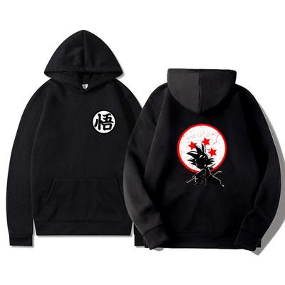 Dragon Ball Anime Goku Desenho Moletom com Capuz Estampa Outono Inverno Moletons Masculino Feminino Capuzes Gola Redonda Pulôver Infantil Presentes de Natal