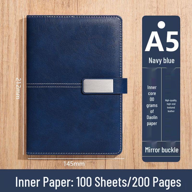 Personalized A5 Soft Leather Notebooks with Logo Printing: Custom Covers & Pages for Office Use