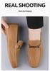 Men's Small Casual Leather Slip-on Shoes, Soft Sole, Breathable, Handmade, Large Size Driving Shoes.