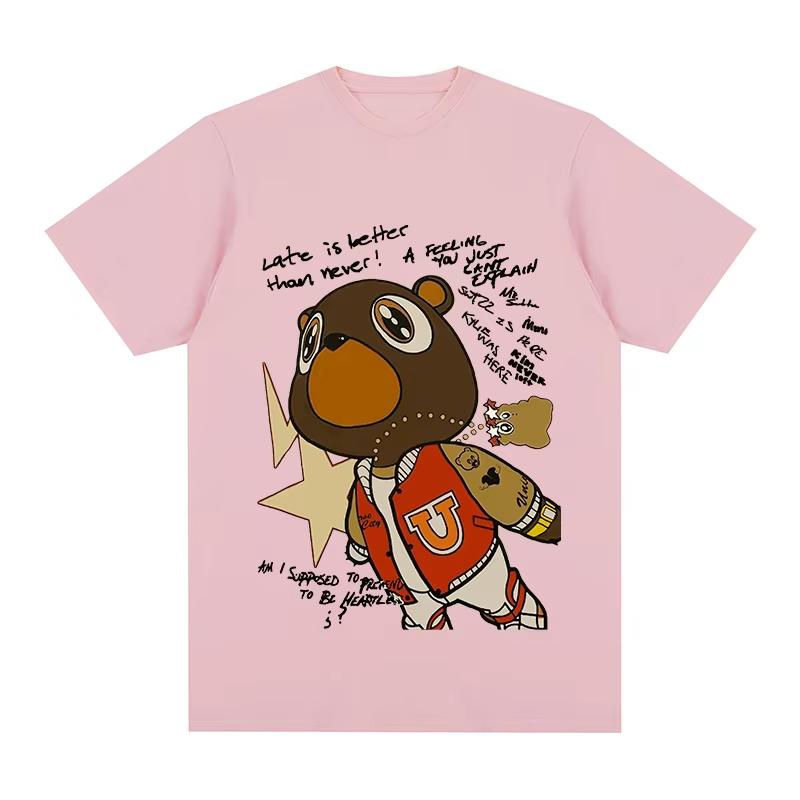 2026 Kanye West Kawaii Tshirt Ye Bear Hip Hop Cotton Unisex T Shirt New TEE TSHIRT Womens Tops Ins Y2k