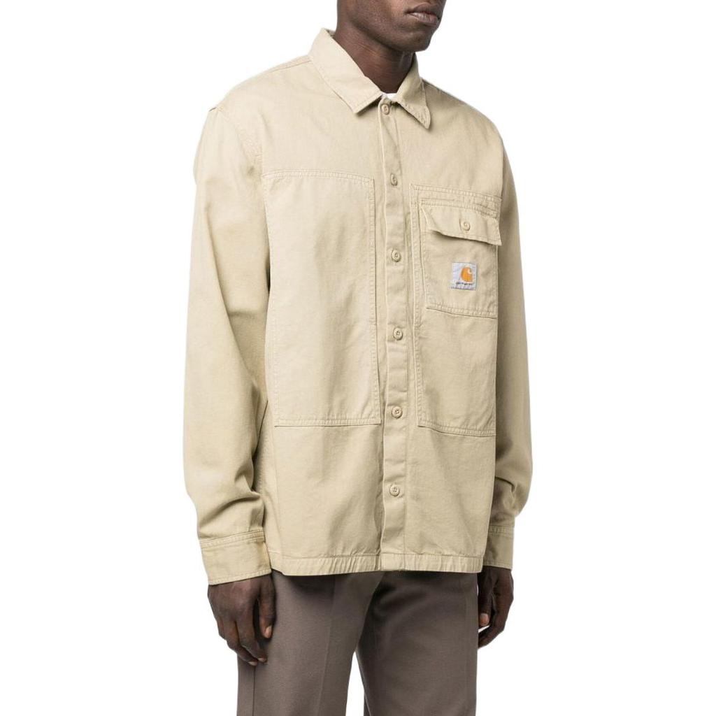 Carhartt WIP Solid Color Logo Button Long Sleeve Jacket Men jackets I030765GARMENT
