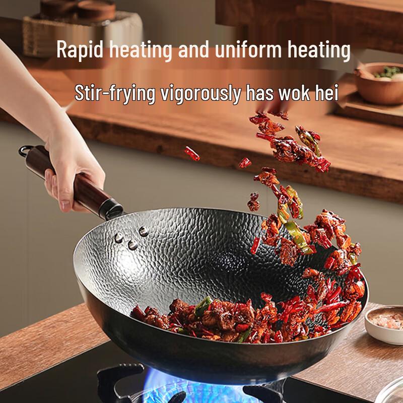 SUPOR 32cm Refined Iron Non-stick Wok