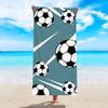 1 Stück Fußball-Print Großes Strandtuch Schnelltrocknend Saugfähig Schwimm-Strandtuch Outdoor-Sporttuch