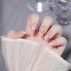 24Pcs Short Square Fake Nails Cloud Star Pattern Full Cover Press On Nail Tips Manicure Art